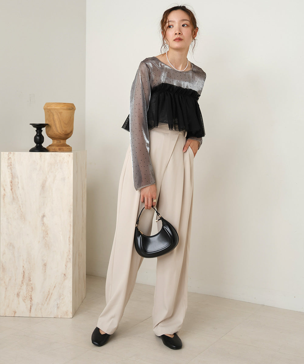 チュールフリルカラー