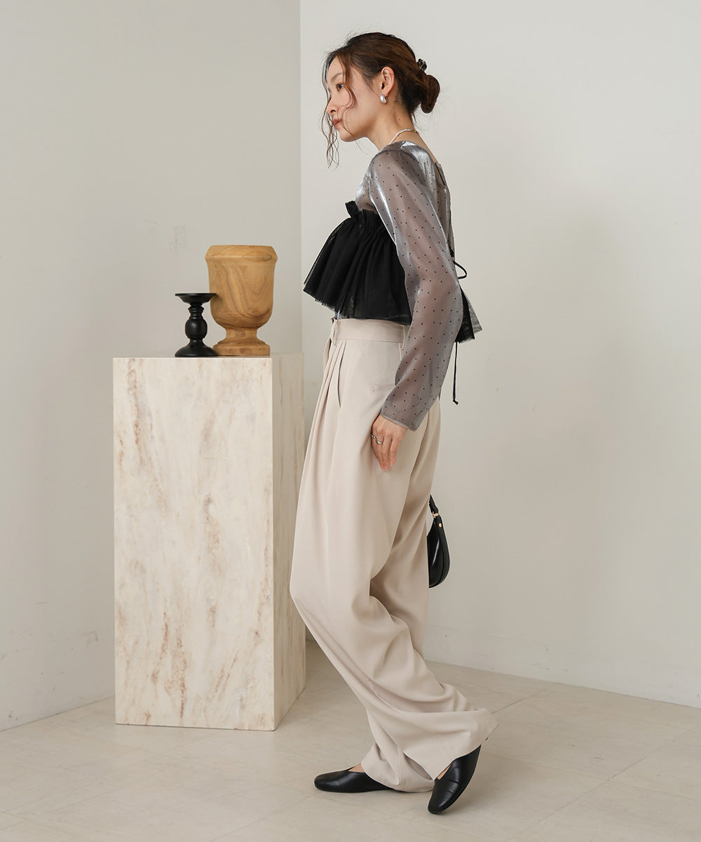 チュールフリルカラー