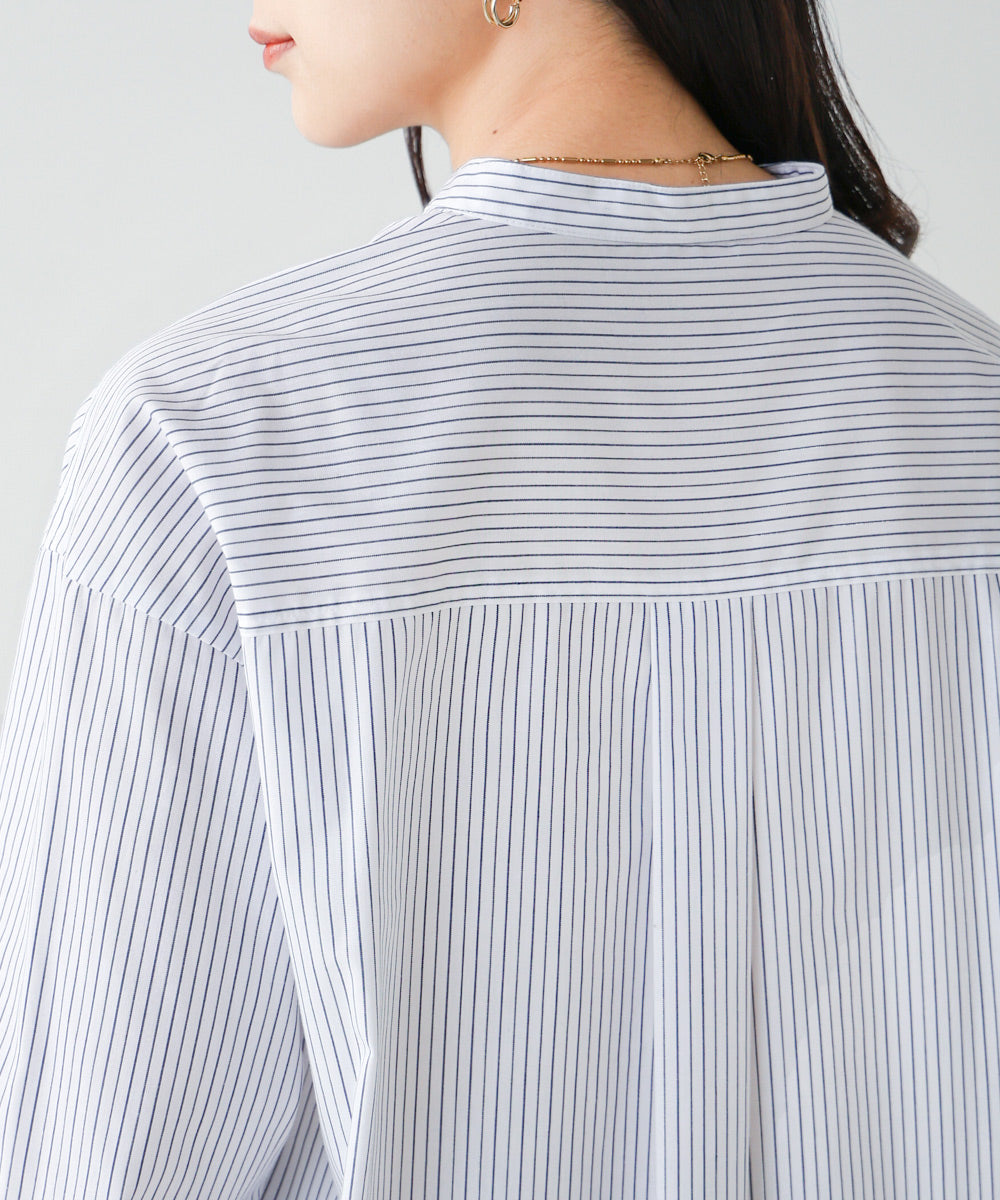 【返品?交換対象商品】 SS/LOOK掲載］ラメブロードストライプシャツ トップス