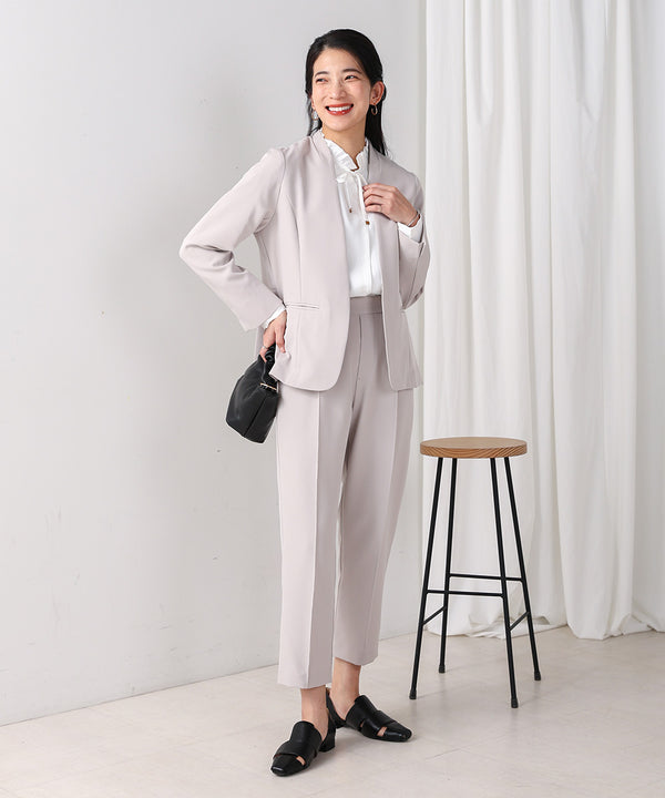 ドレープレーヨンシャーリングショルダーブラウス