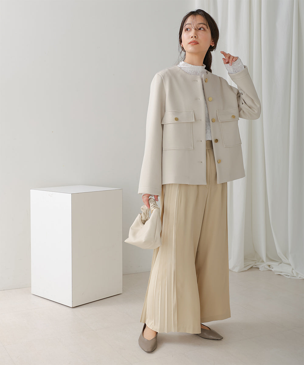 Bou Jeloudブージュルード　カルゼダンボールノーカラージャケット カルゼダンボールノーカラージャケット