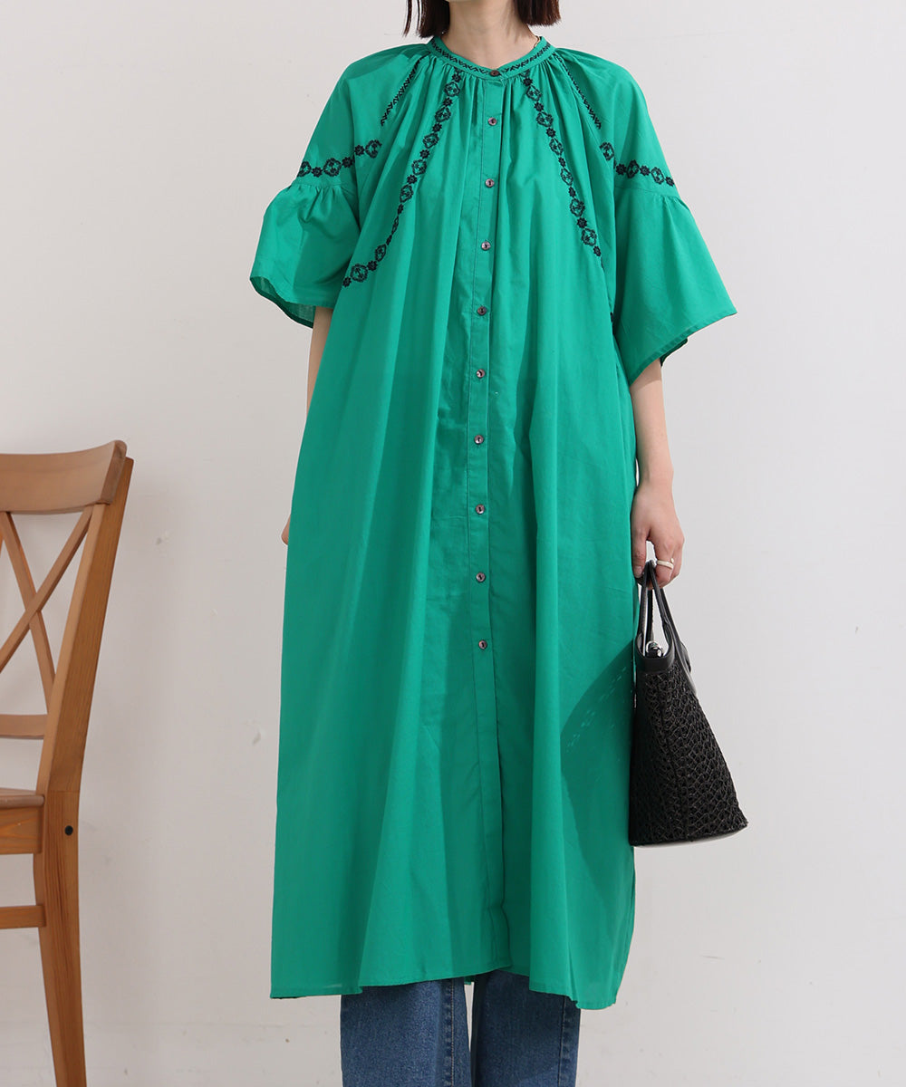 【WEB限定】インド綿刺繍ワンピース
