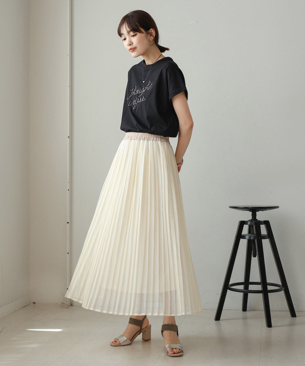 【WEB限定】メッシュプリーツスカート