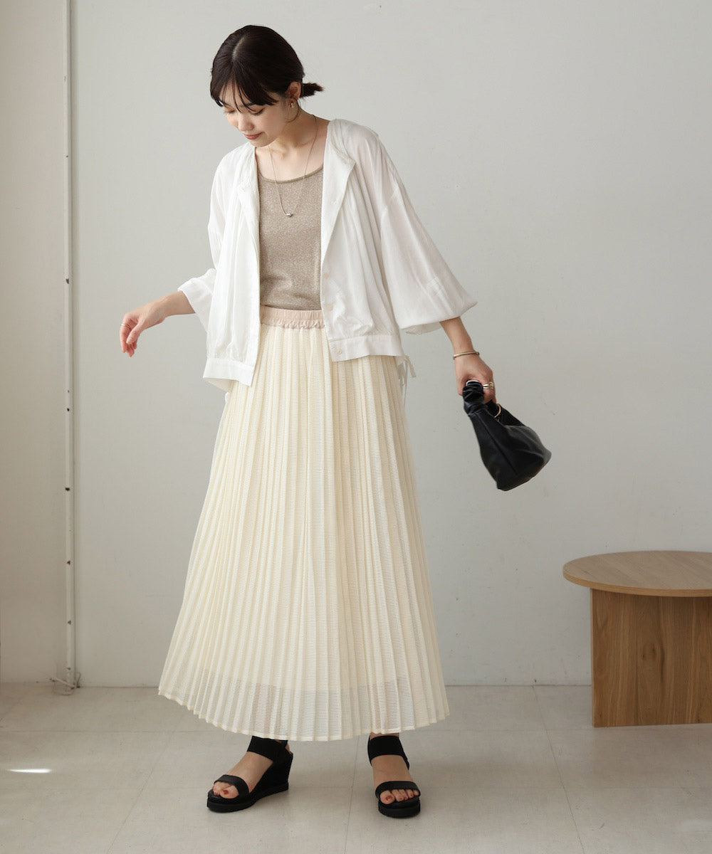 【WEB限定】メッシュプリーツスカート