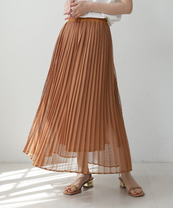 【WEB限定】メッシュプリーツスカート