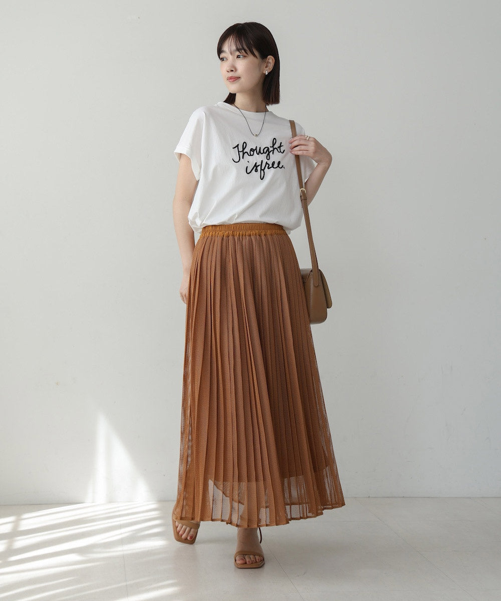 【WEB限定】メッシュプリーツスカート
