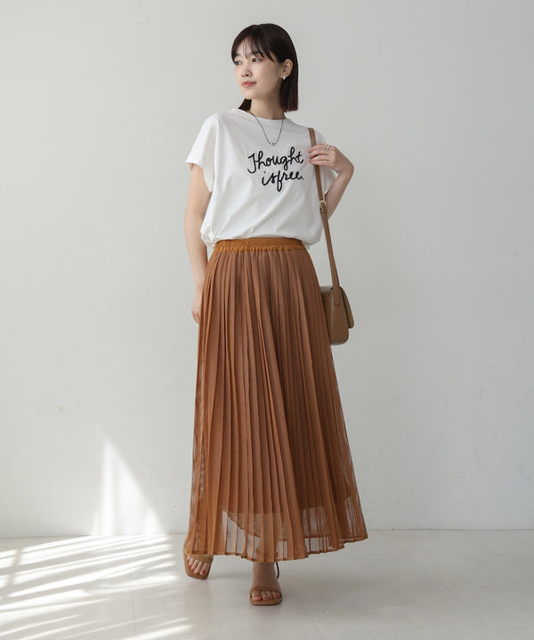 【WEB限定】メッシュプリーツスカート