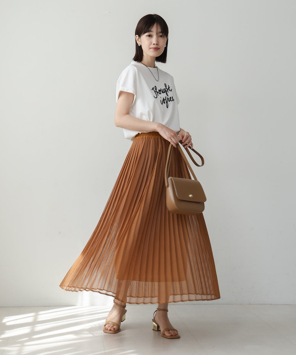 【WEB限定】メッシュプリーツスカート