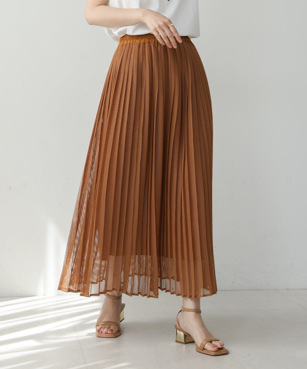 【WEB限定】メッシュプリーツスカート