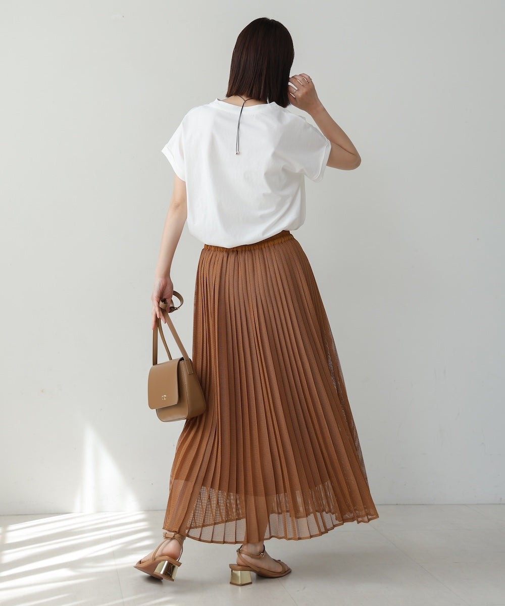 【WEB限定】メッシュプリーツスカート