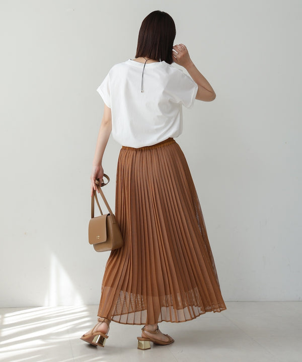 【WEB限定】メッシュプリーツスカート