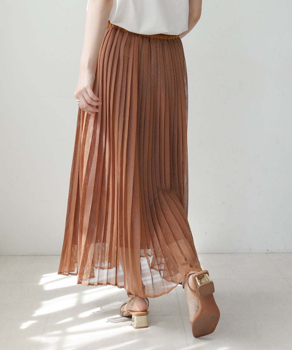 【WEB限定】メッシュプリーツスカート