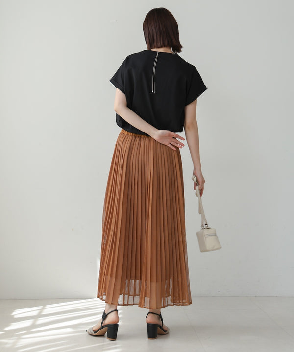 【WEB限定】メッシュプリーツスカート