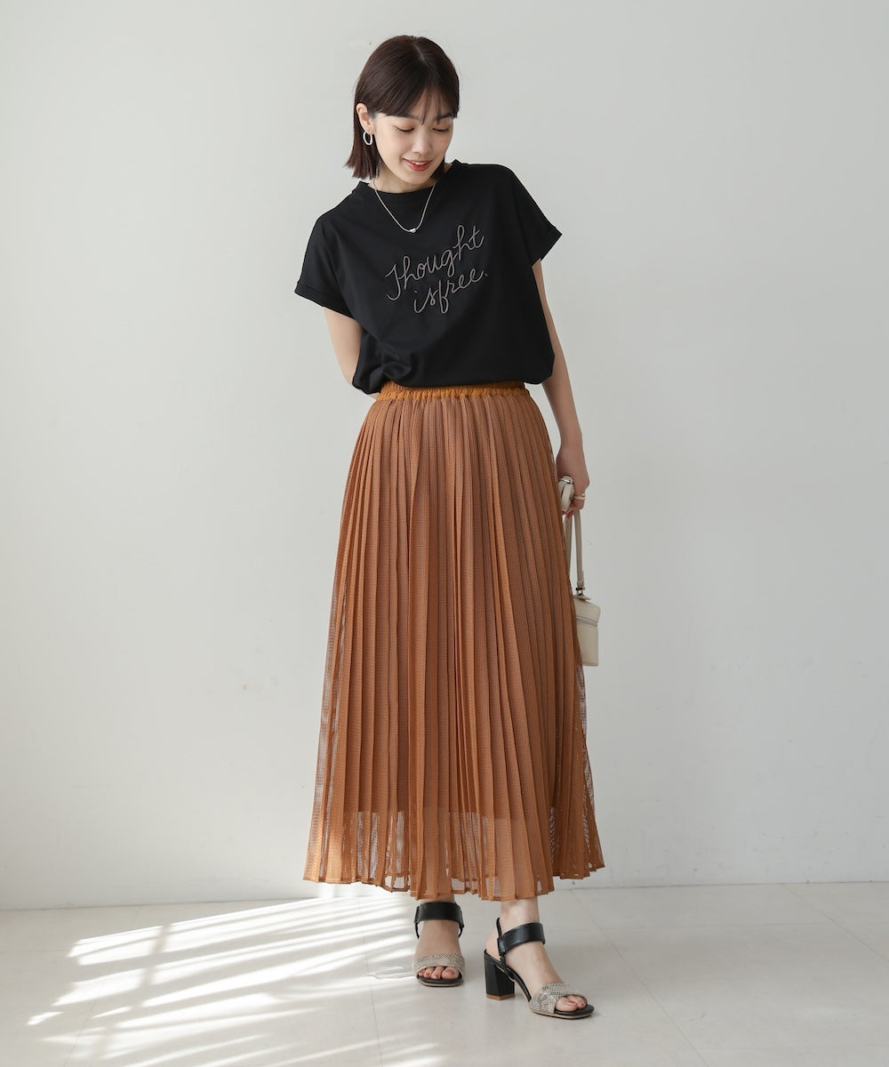 【WEB限定】メッシュプリーツスカート