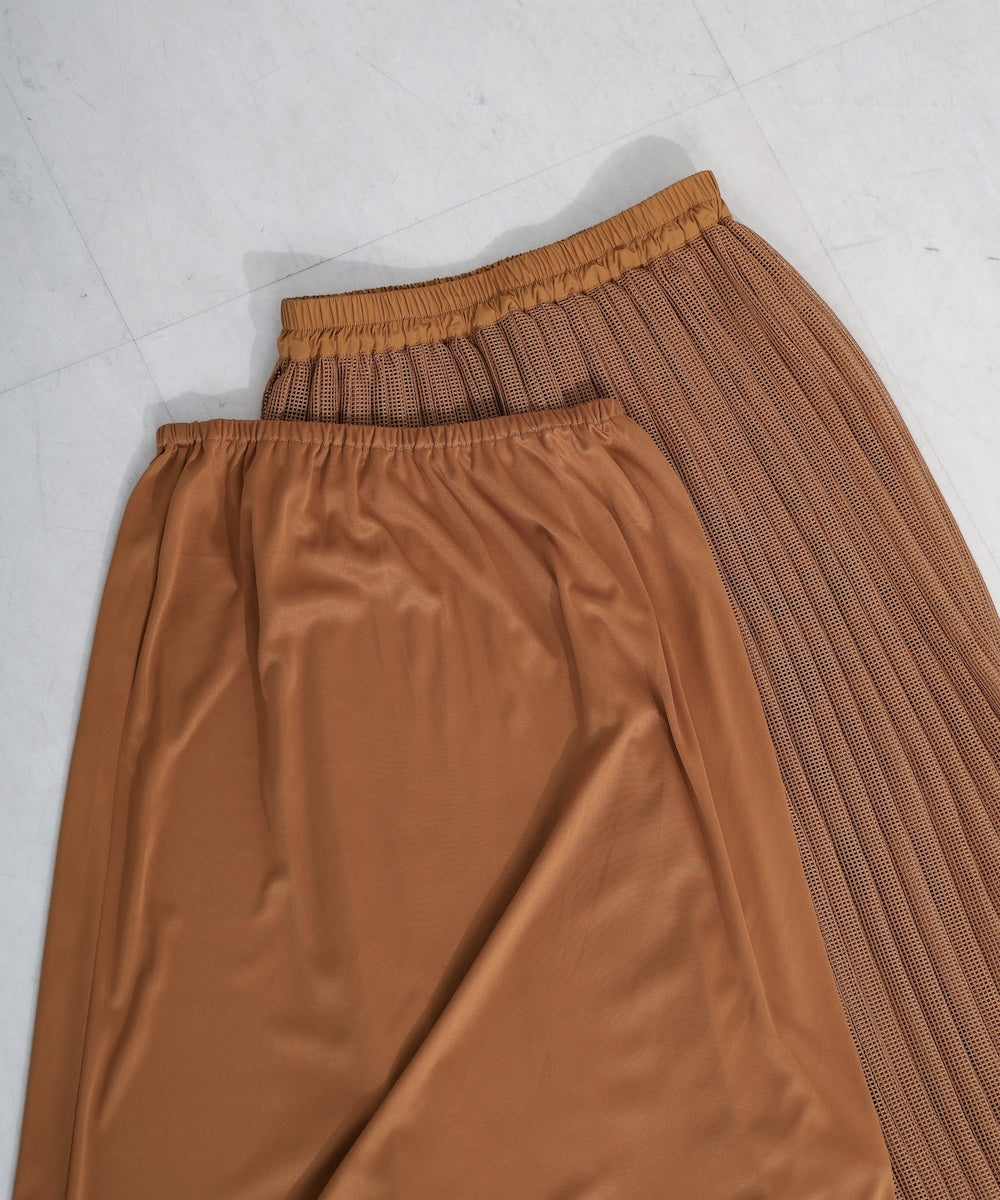 【WEB限定】メッシュプリーツスカート