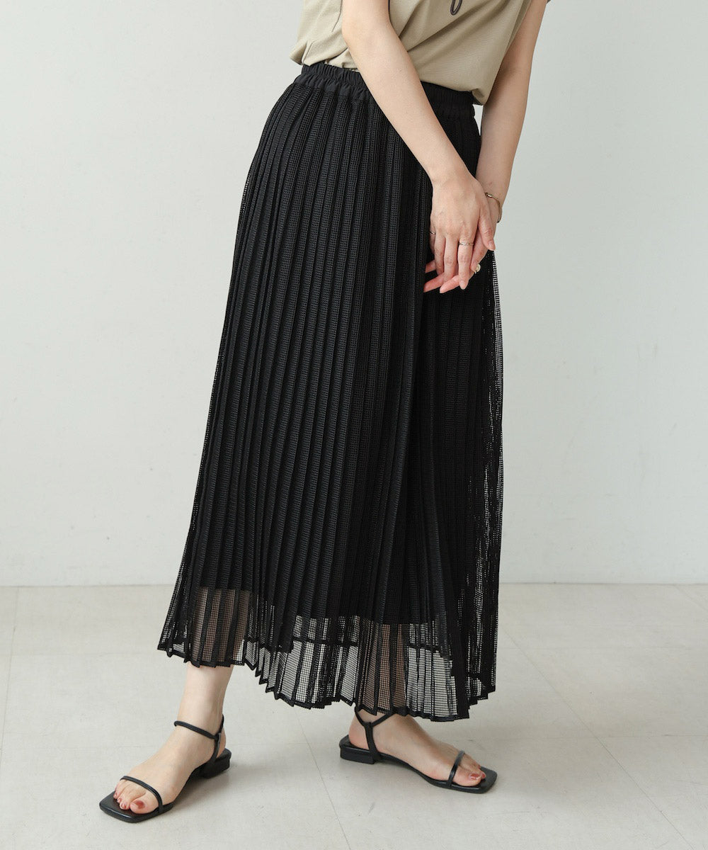 【WEB限定】メッシュプリーツスカート