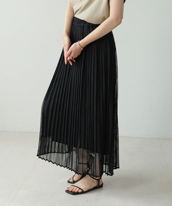 【WEB限定】メッシュプリーツスカート