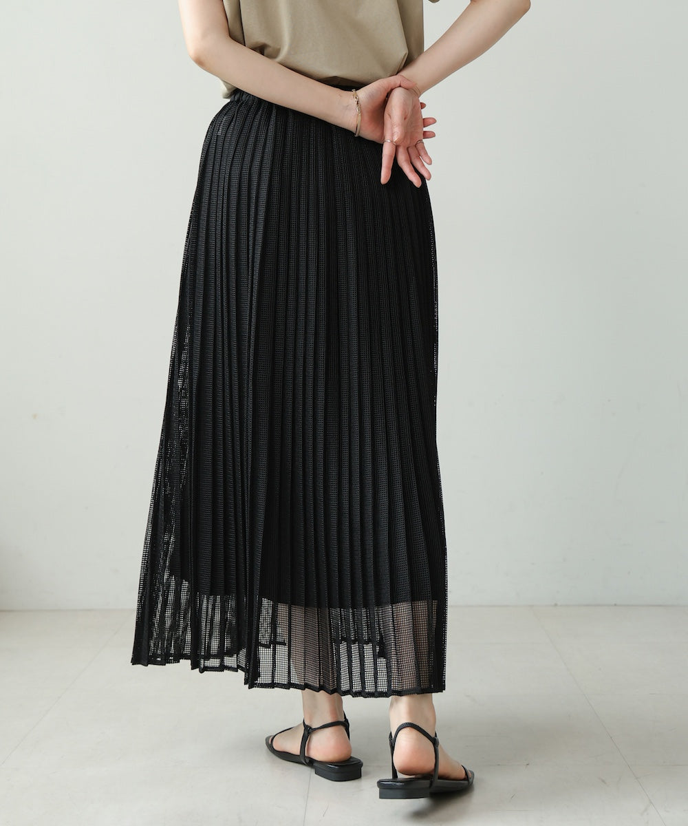 【WEB限定】メッシュプリーツスカート