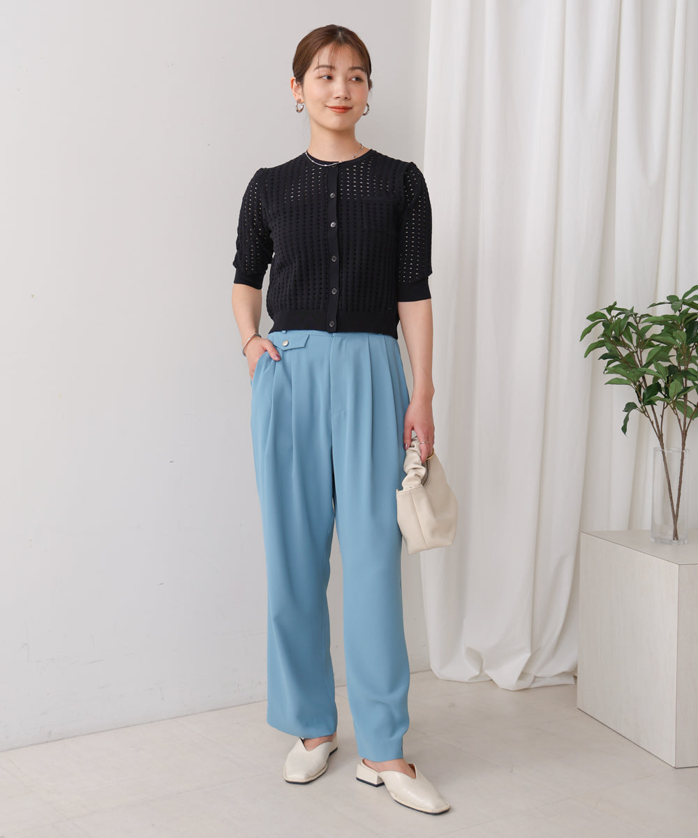 【WEB限定】ヤーンコンパクトクルーカーディガン