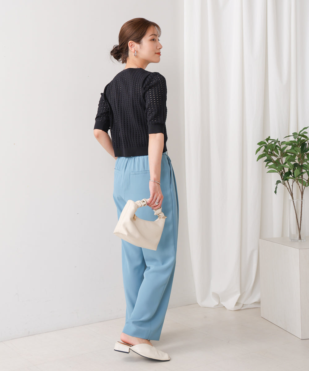 【WEB限定】ヤーンコンパクトクルーカーディガン
