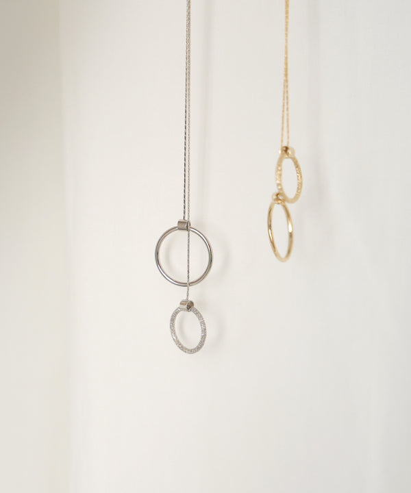 Ｗリングロングネックレス【メール便280円】