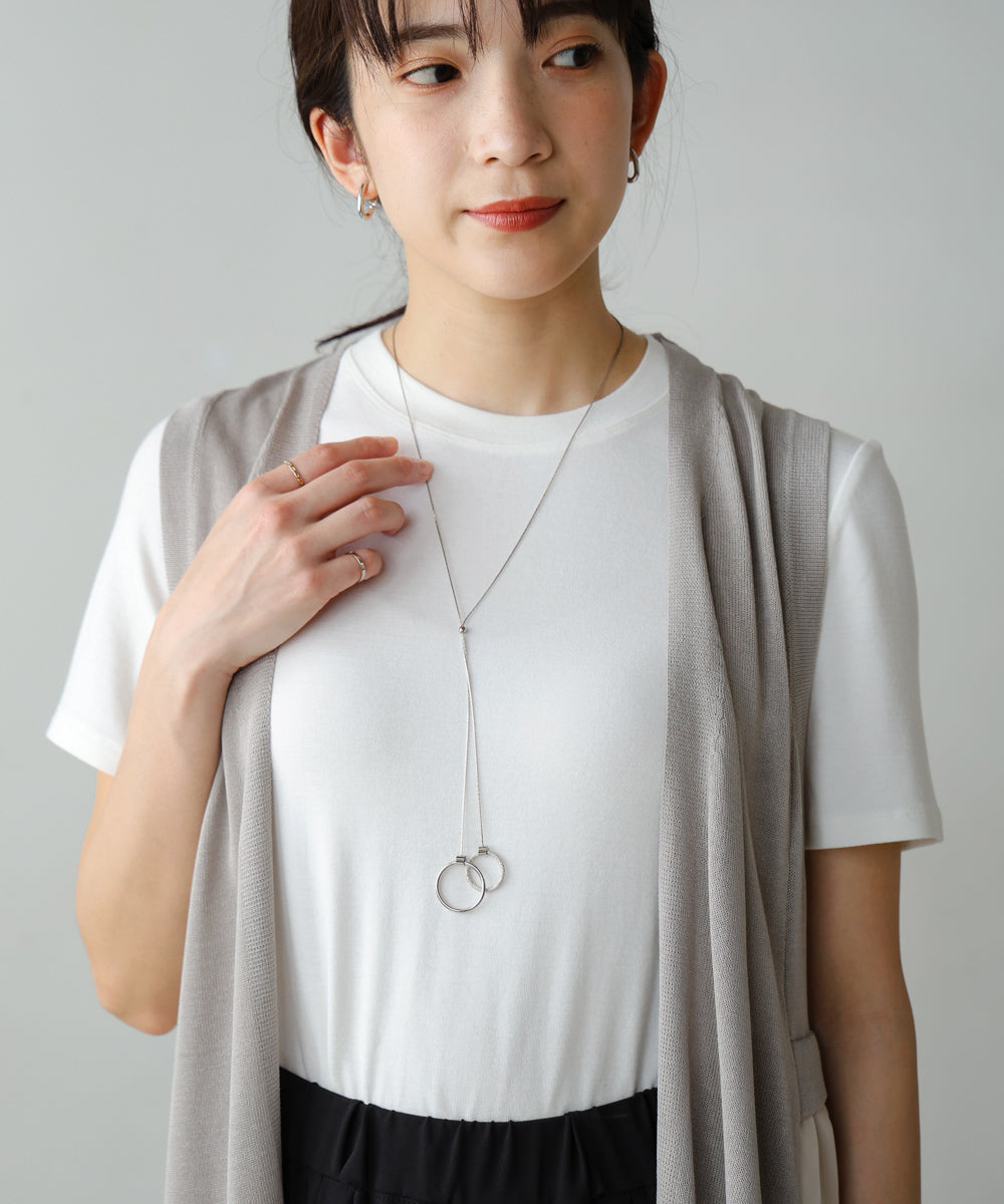 Ｗリングロングネックレス【メール便280円】