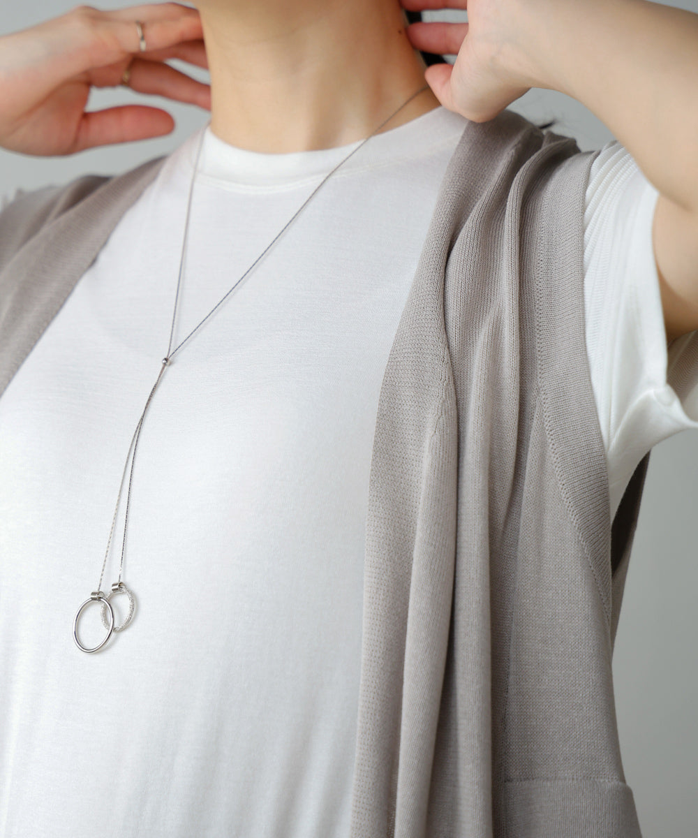 Ｗリングロングネックレス【メール便280円】