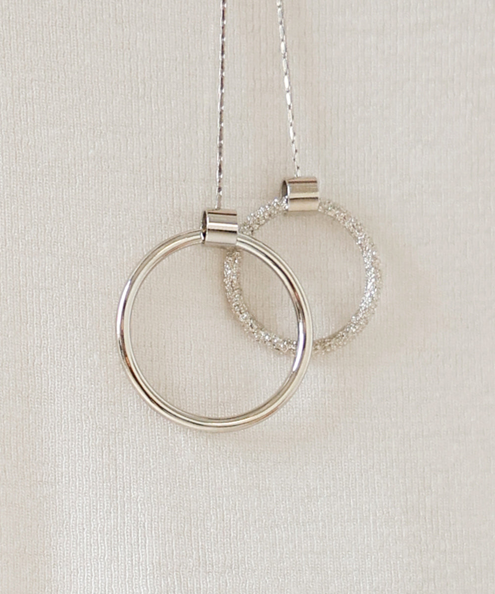 Ｗリングロングネックレス【メール便280円】