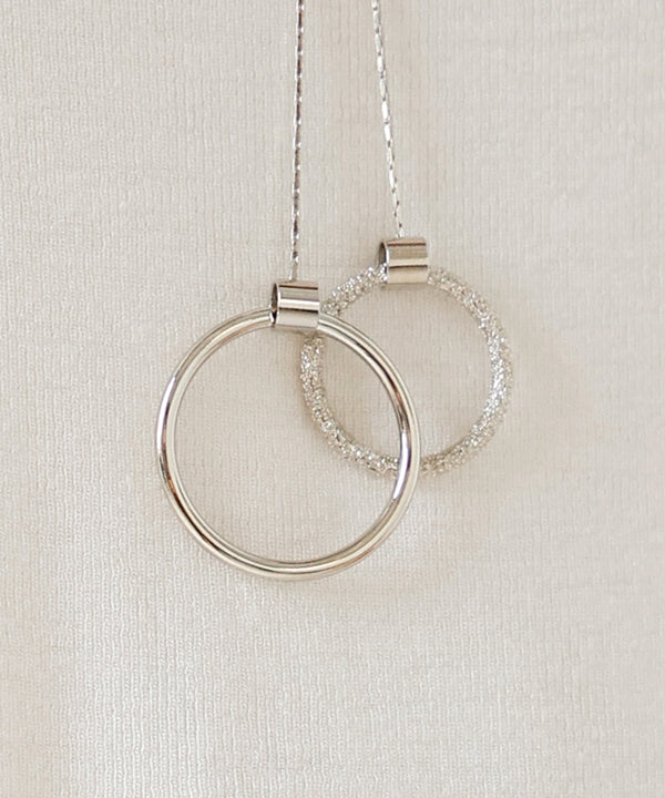 Ｗリングロングネックレス【メール便280円】