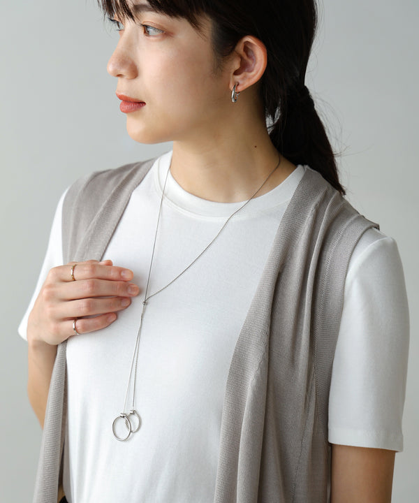 Ｗリングロングネックレス【メール便280円】