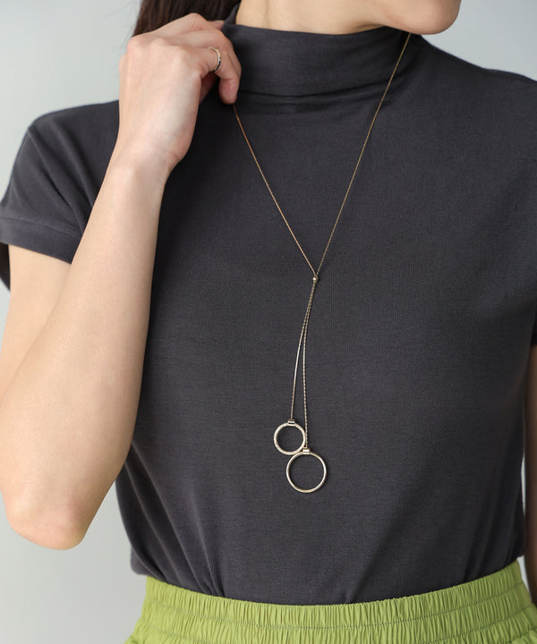 Ｗリングロングネックレス【メール便280円】