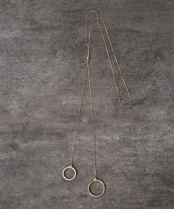 Ｗリングロングネックレス【メール便280円】