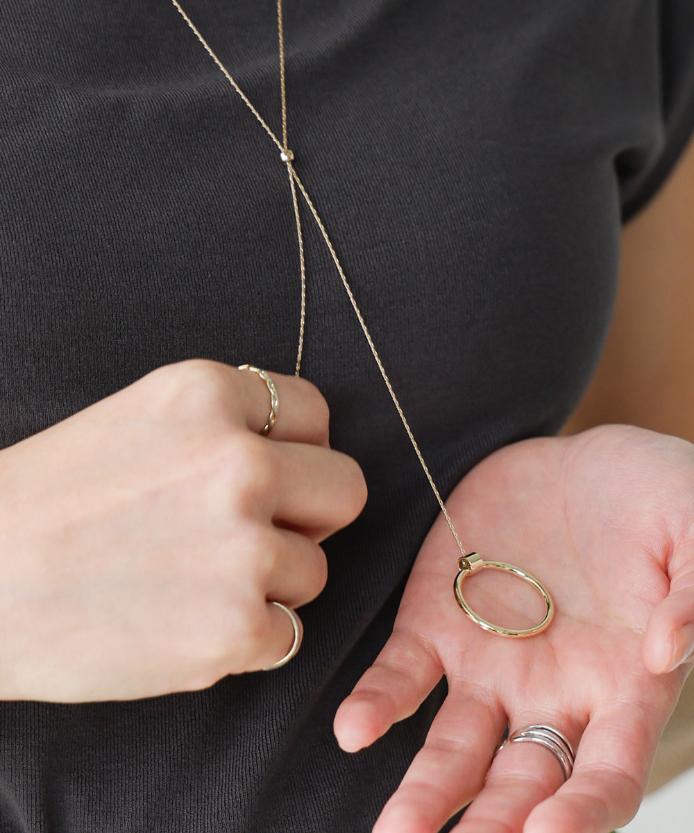 Ｗリングロングネックレス【メール便280円】