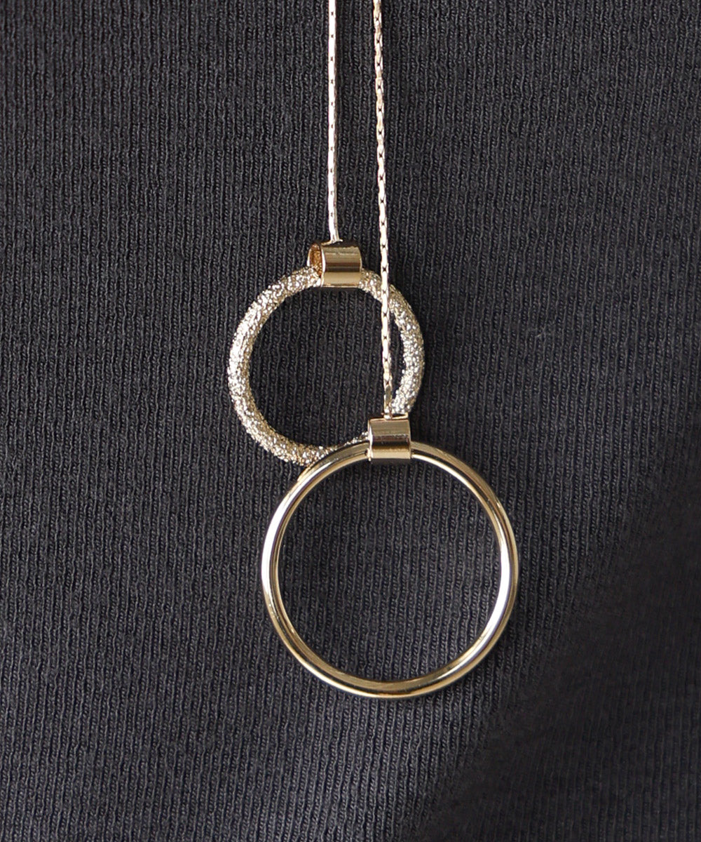 Ｗリングロングネックレス【メール便280円】