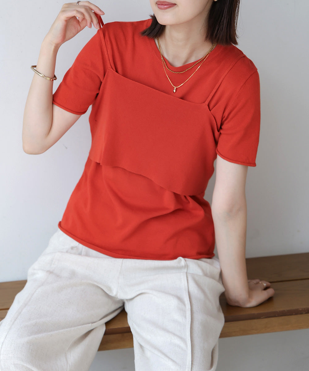 【WEB限定】ニットＴ＆キャミセット