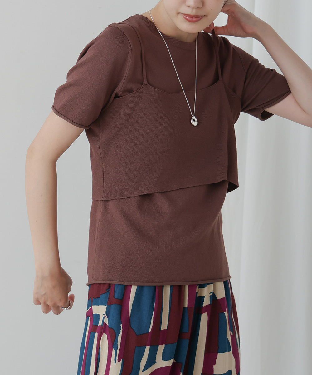 【WEB限定】ニットＴ＆キャミセット