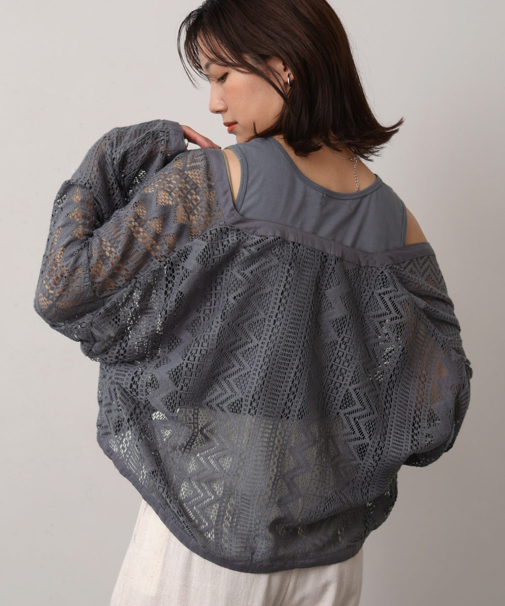 【WEB限定】レースカーデ＆タンクセット