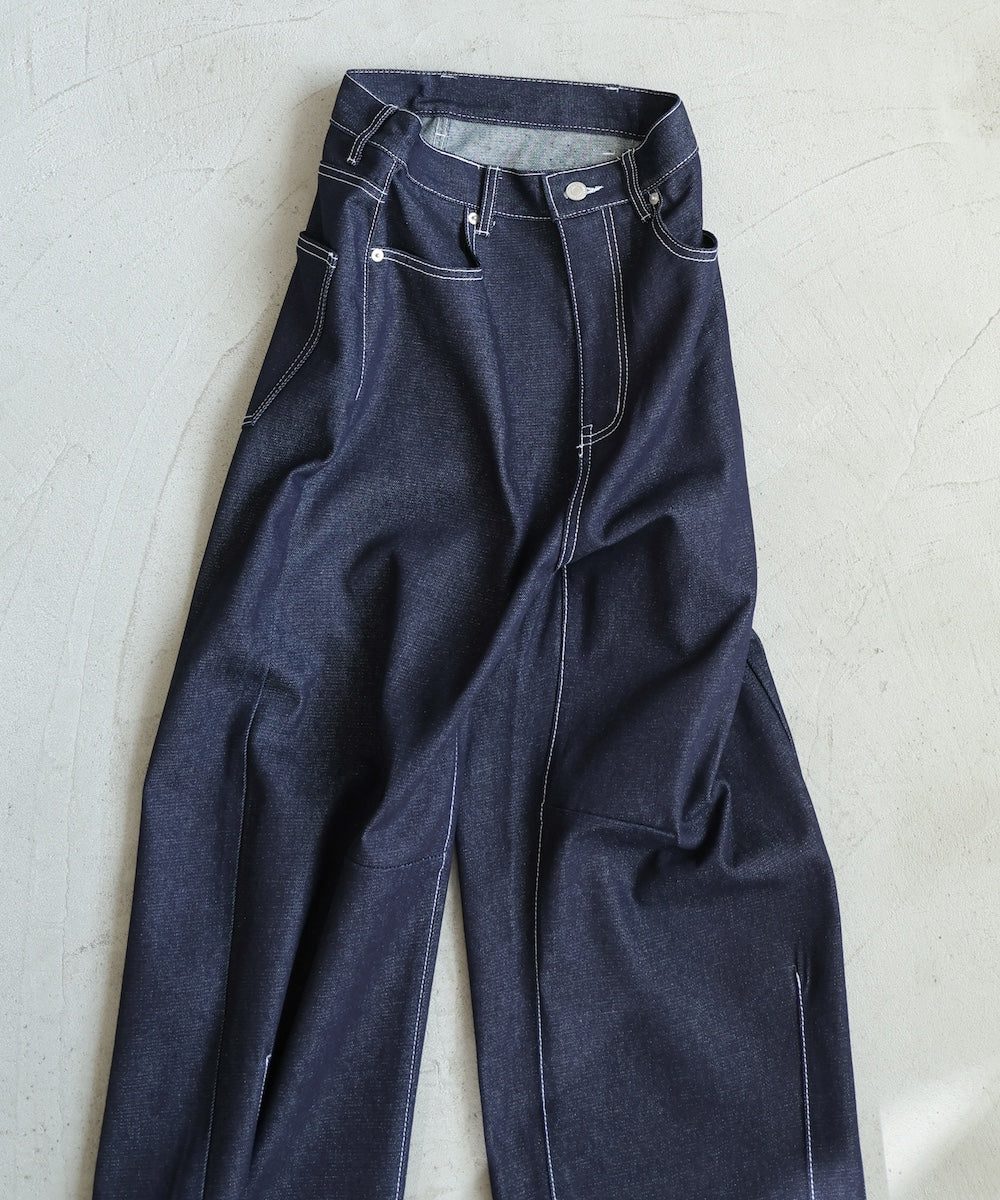 【S・Mサイズ展開あり】カーブデニムパンツ
