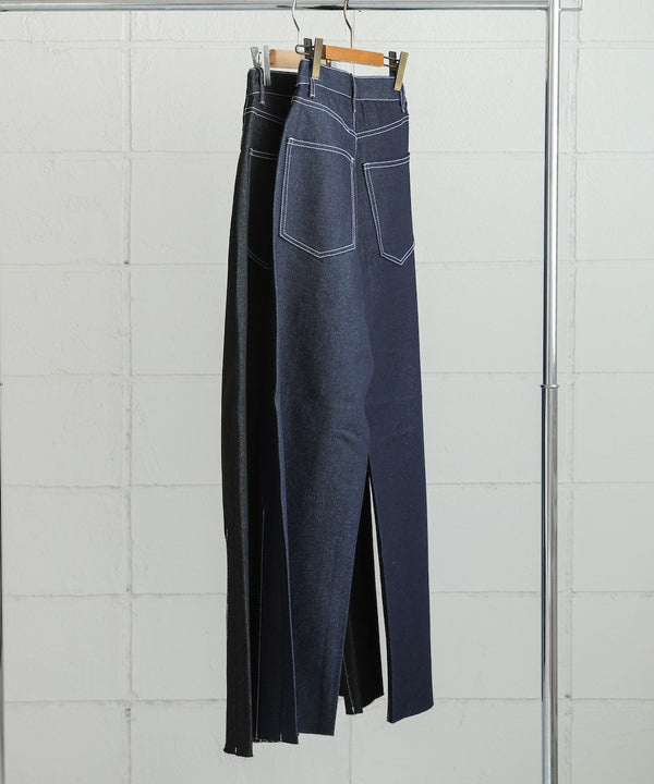 【S・Mサイズ展開あり】カーブデニムパンツ