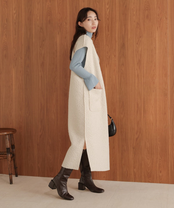 リバーシブルキーネックワンピース