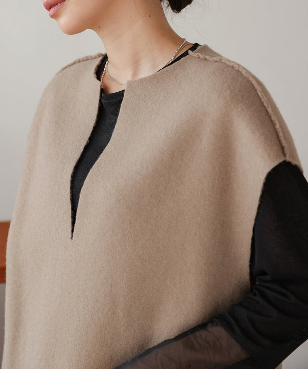 リバーシブルキーネックワンピース