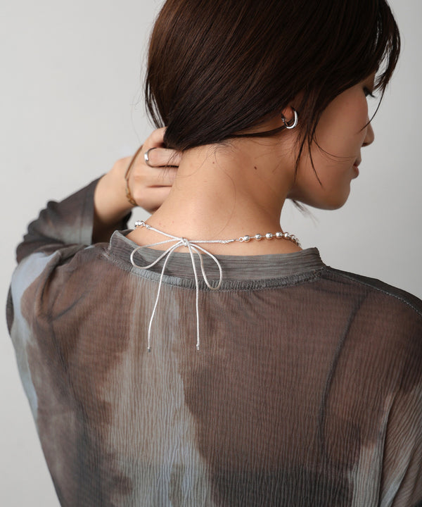 ボールチェーンラメヒモネックレス【メール便280円】