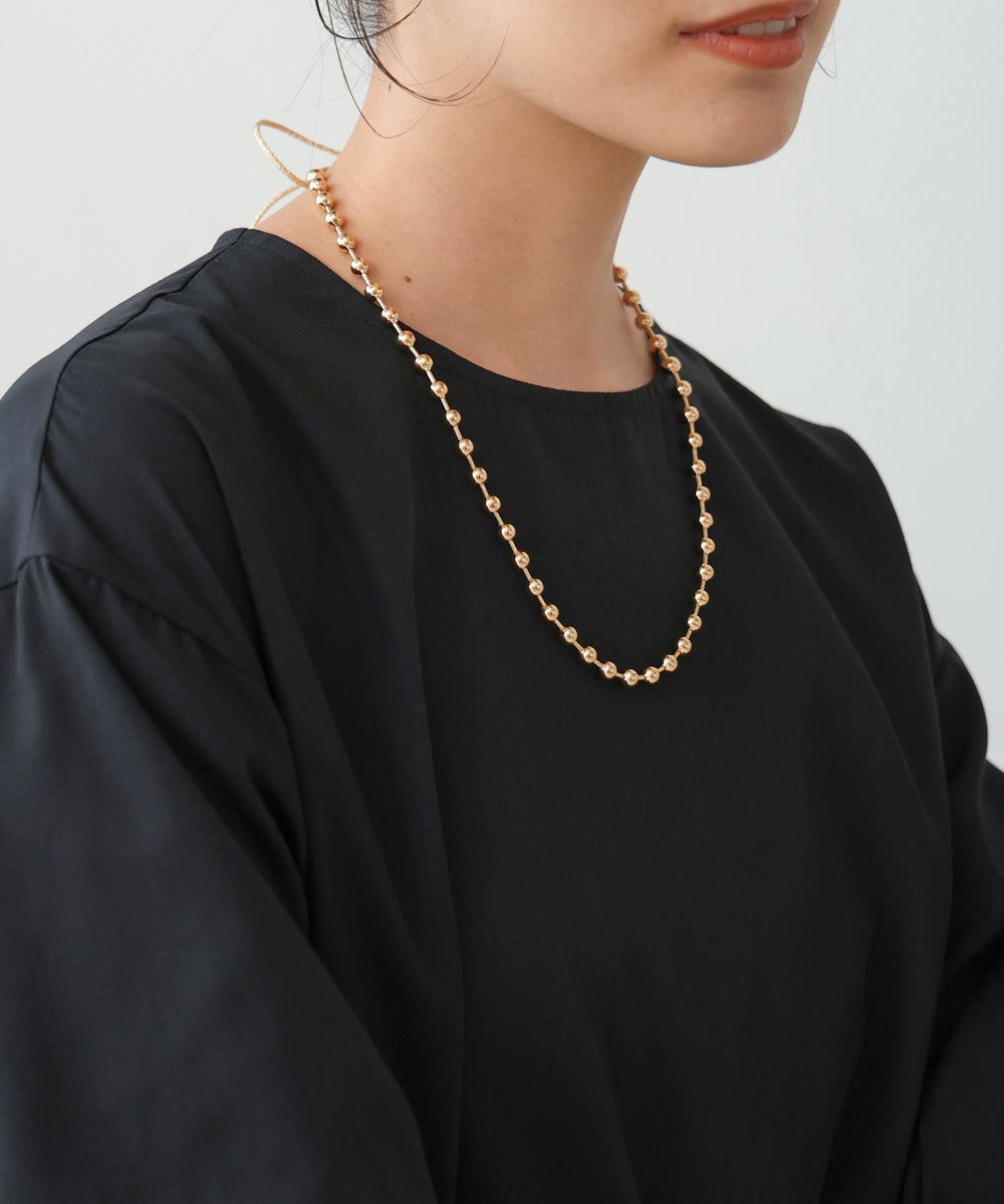 ボールチェーンラメヒモネックレス【メール便280円】