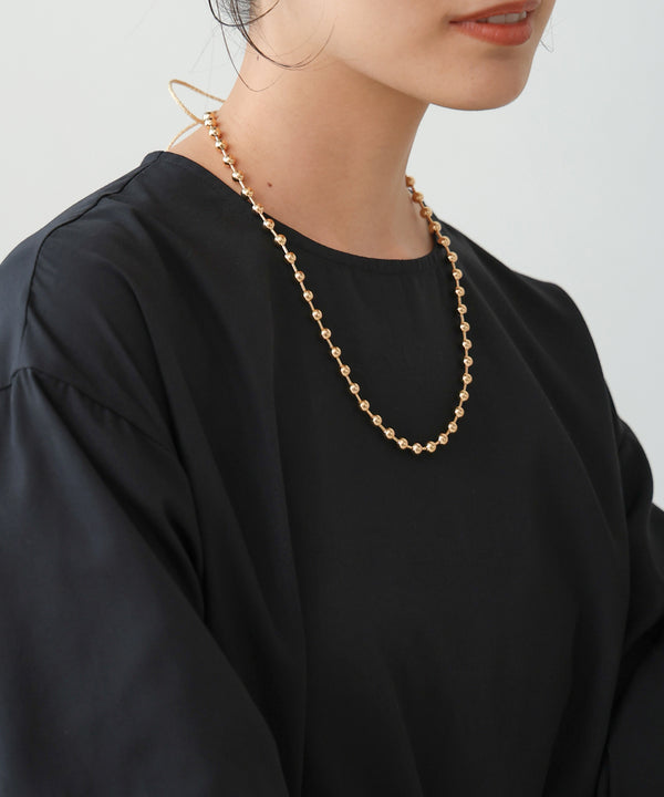 ボールチェーンラメヒモネックレス【メール便280円】