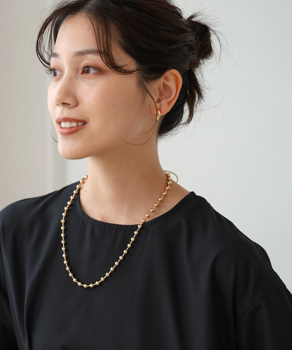 ボールチェーンラメヒモネックレス【メール便280円】