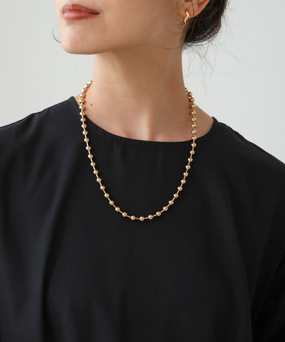 ボールチェーンラメヒモネックレス【メール便280円】