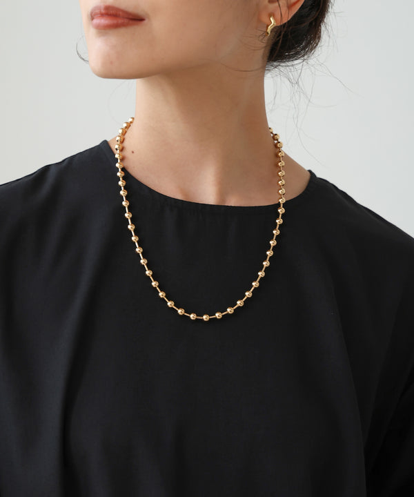 ボールチェーンラメヒモネックレス【メール便280円】