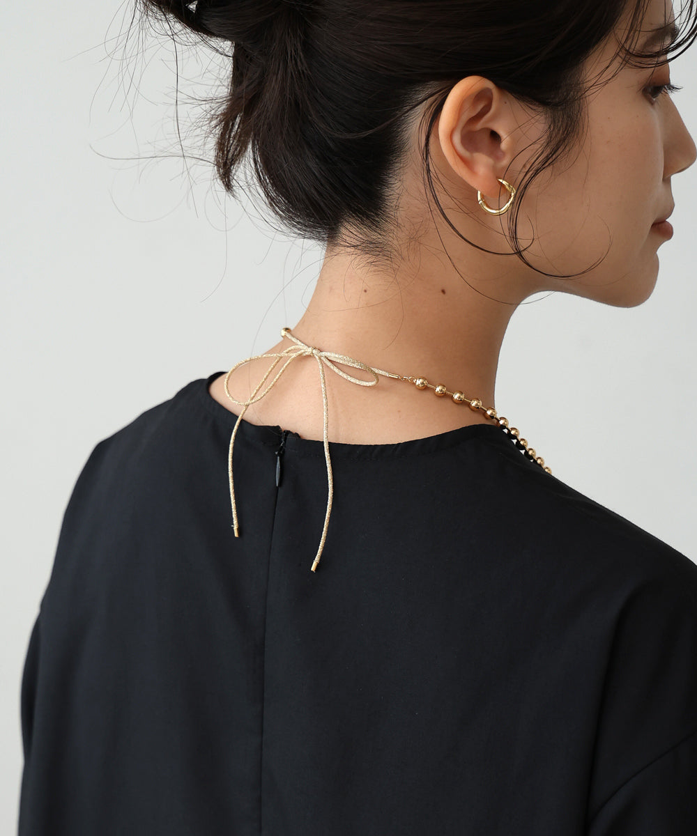 ボールチェーンラメヒモネックレス【メール便280円】