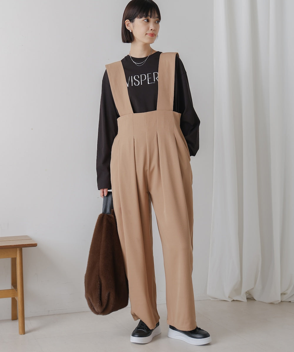 【WEB限定】ハイウエストサロペット
