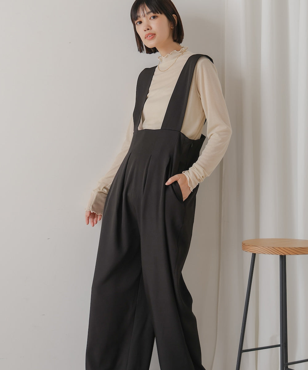 【WEB限定】ハイウエストサロペット
